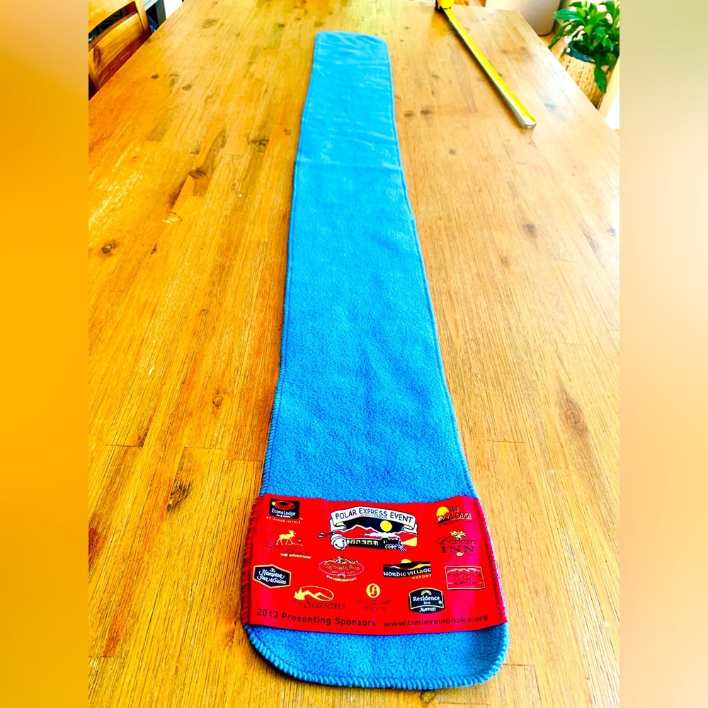 Polar Express fleece blue red Event Scarf